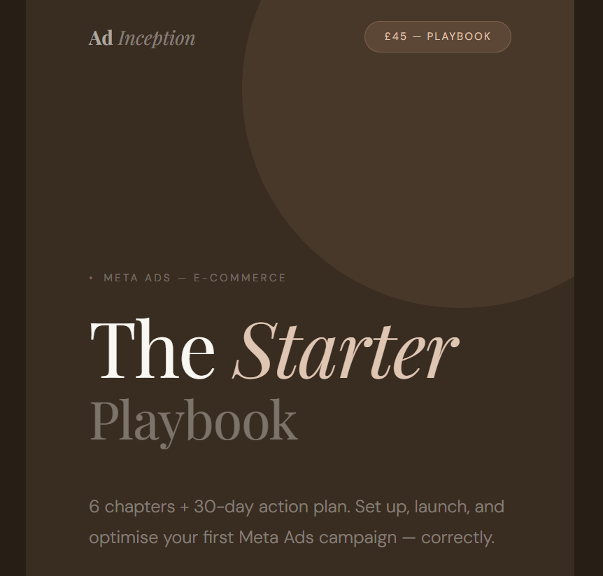 The Meta Ads Starter Playbook