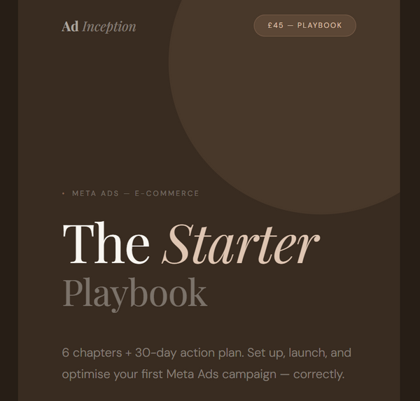 The Meta Ads Starter Playbook