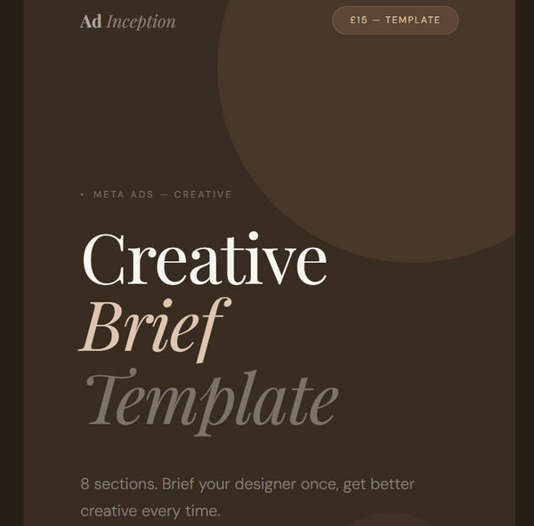 Meta Creative Brief Template