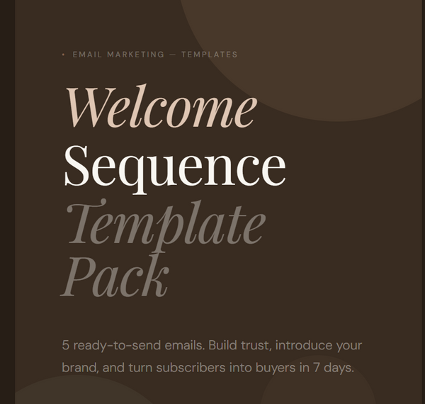 Welcome Sequence Template Pack | 5 Emails, 7 Days